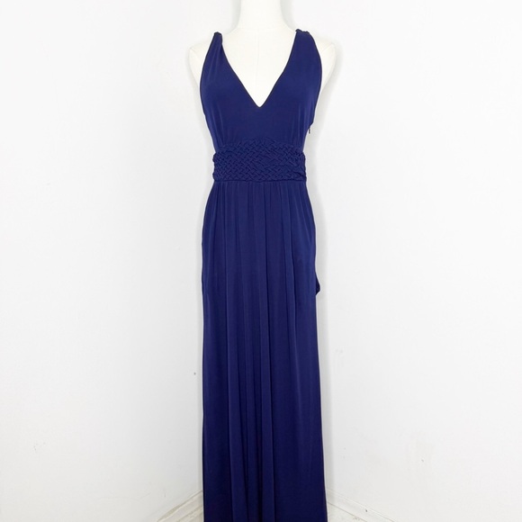 Maeve Dresses & Skirts - Maeve Yuma Navy Blue Maxi Dress Size 6 Formal Sleeveless V-Neck Pockets